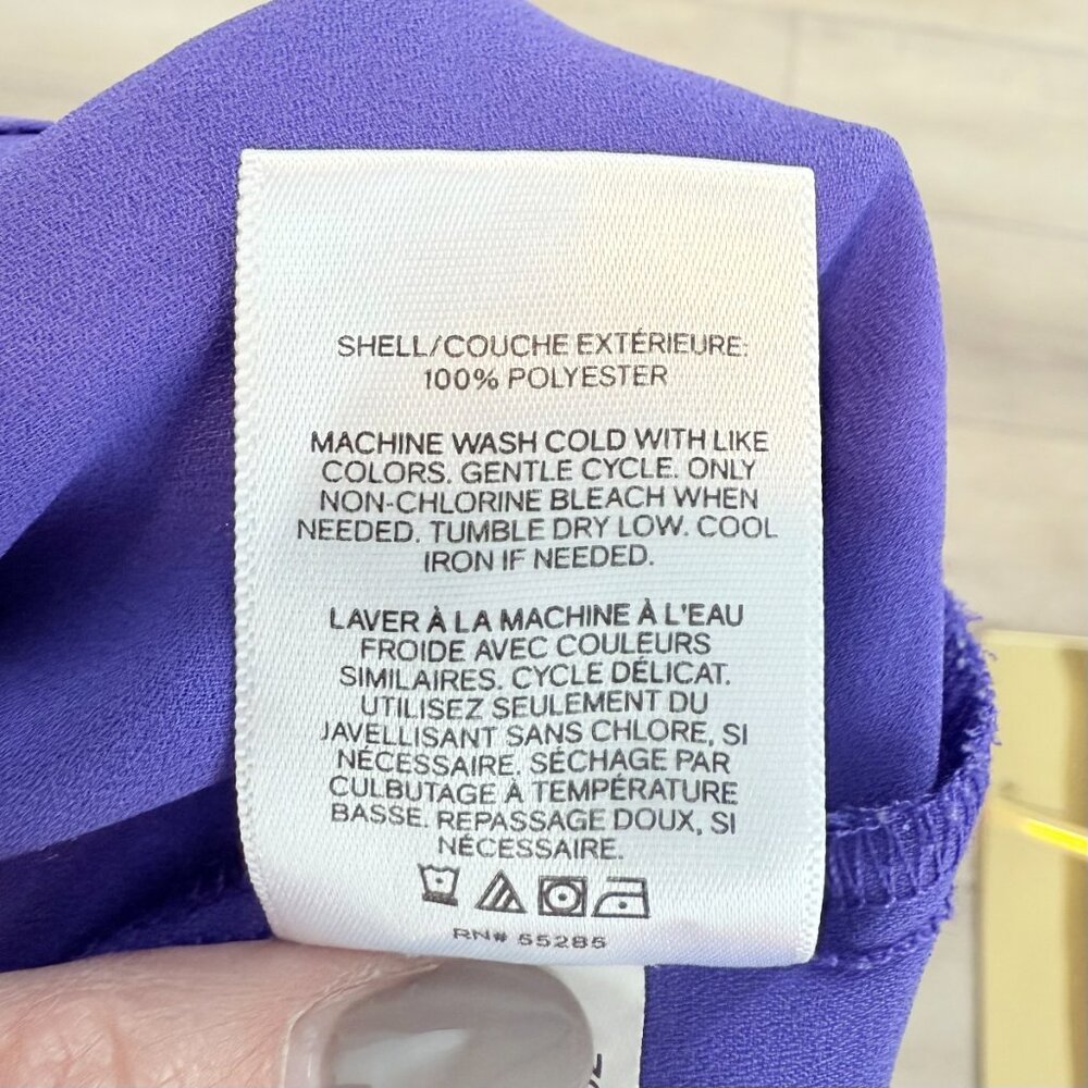 Express Button-Front Blouse – Vibrant Purple, Size Small 💜✨ - Picture 6 of 11
